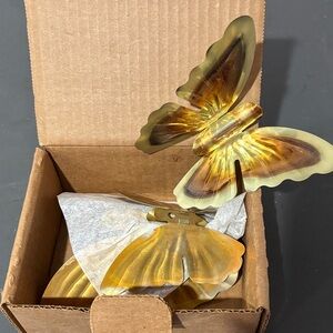 Vintage never hung Gold Butterfly Wall Decor